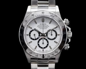 silver and white rolex