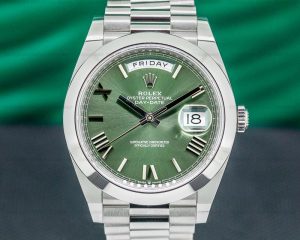 Silver and Green Rolex